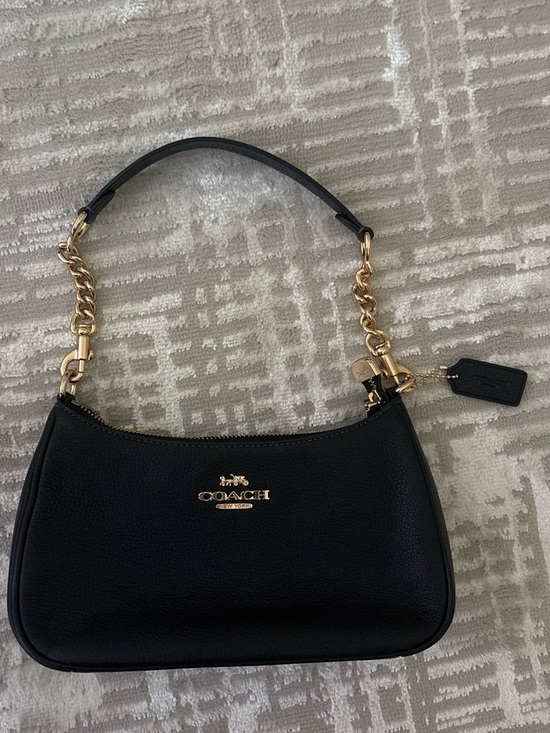Coach Handbags - COACH authentic Black pebbled leather and gold hardware Teri Shoulder bag